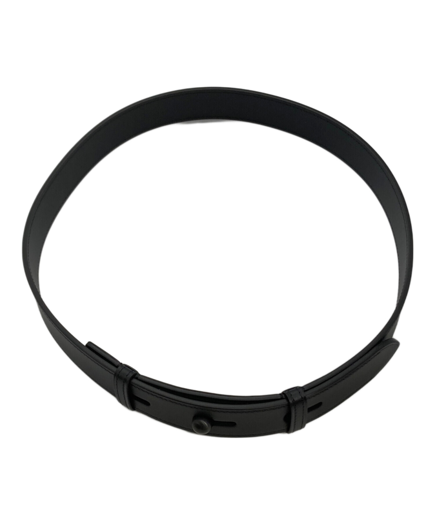 中古・古着通販】LOEWE (ロエベ) エンボスロゴレザーベルト ブラック