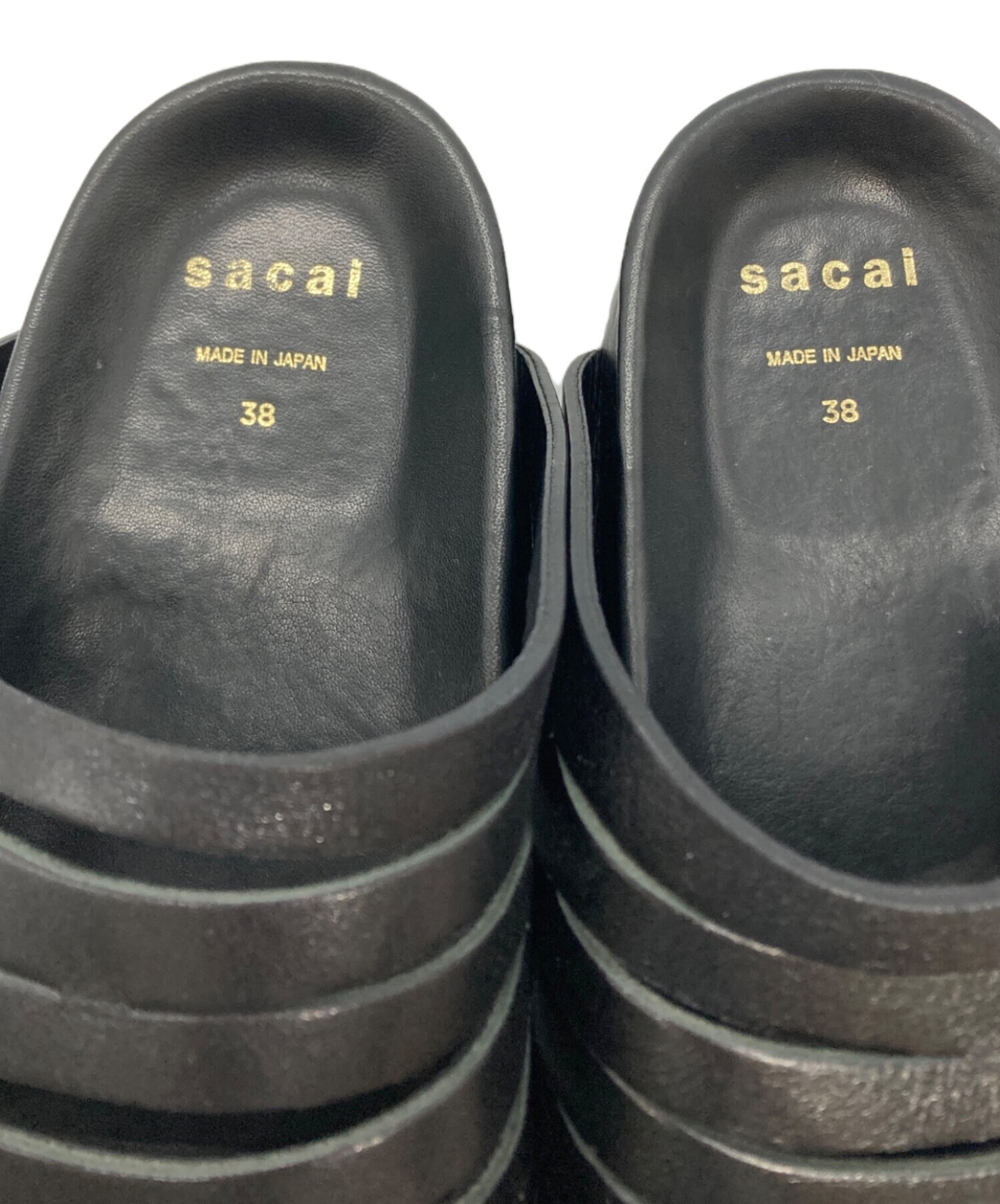 中古・古着通販】sacai (サカイ) プラットフォームサンダル ブラック