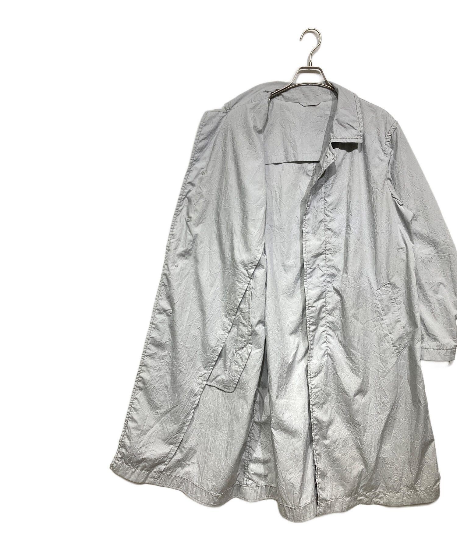 ISSEY MIYAKE イッセイミヤケ　グレー チェスターコート 中古・古着通販】ISSEY MIYAKE MEN (イッセイミヤケメン) 比翼コート
