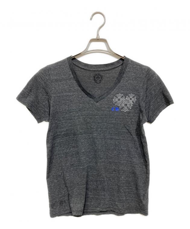 【美品】CHROME HEARTS Vネック Tシャツ グレー L 中古・古着通販】CHROME HEARTS (クロムハーツ) VネックTシャツ グレー