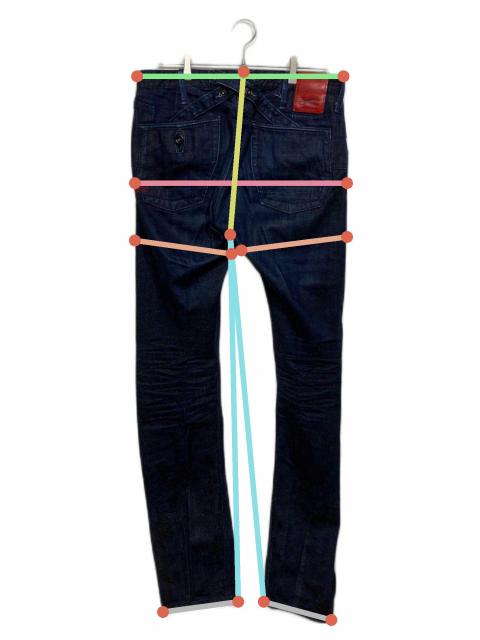 中古・古着通販】Denham (デンハム) CROSS BACK MIJKVデニムパンツ