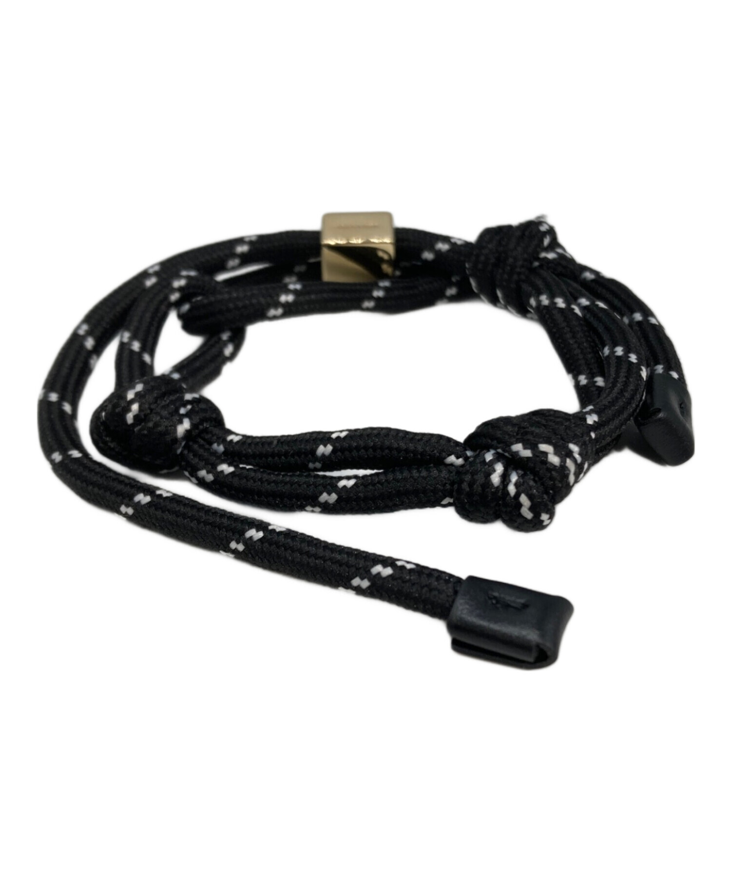 中古・古着通販】MIU MIU (ミュウミュウ) コードブレスレット ブラック