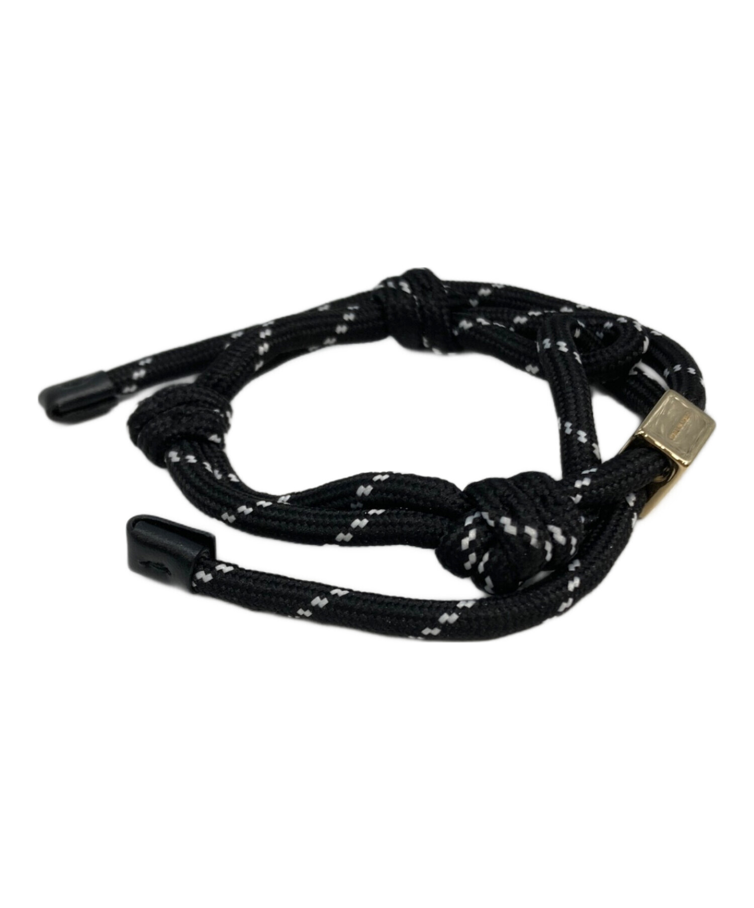 中古・古着通販】MIU MIU (ミュウミュウ) コードブレスレット ブラック