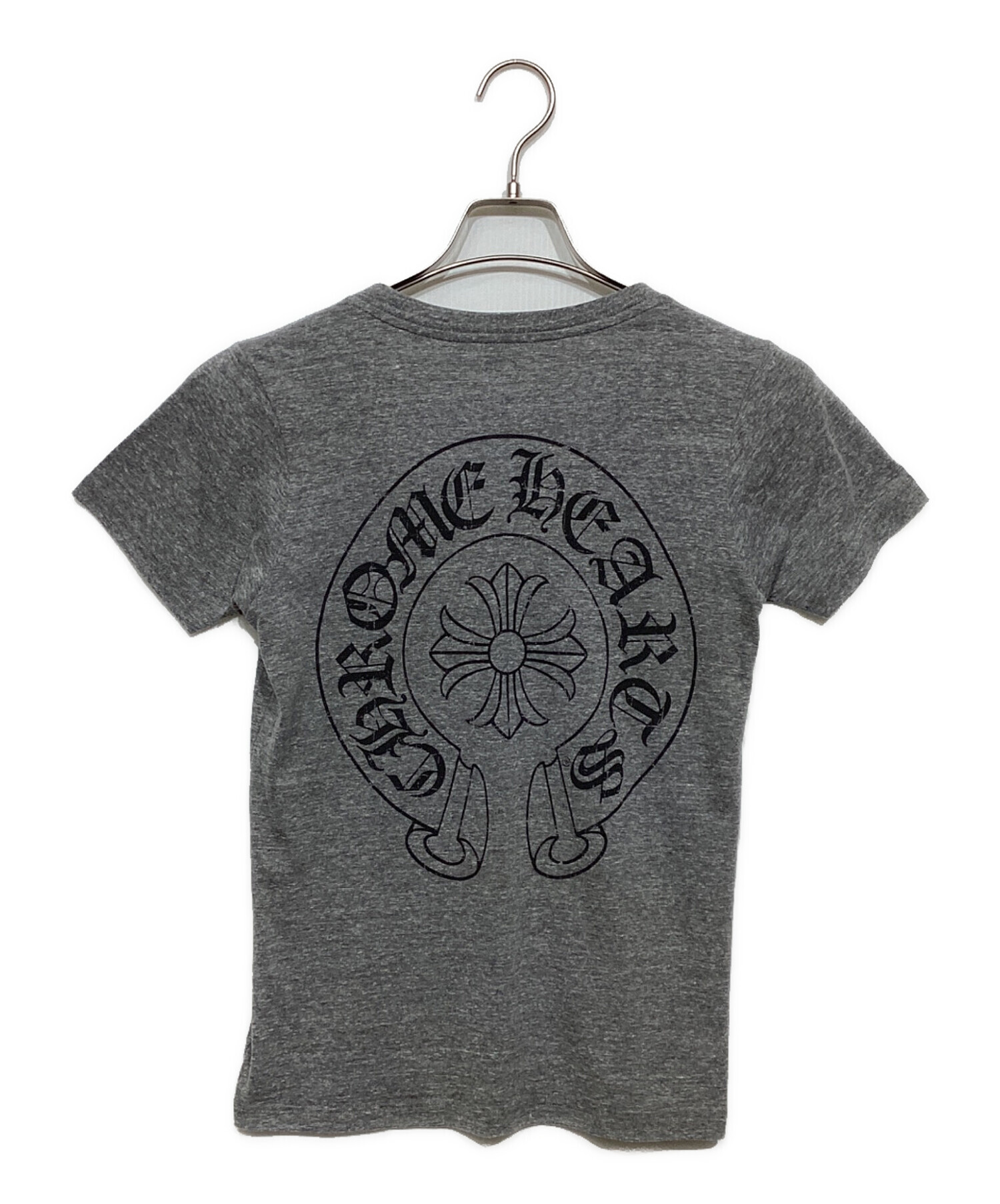 中古・古着通販】CHROME HEARTS (クロムハーツ) VネックTシャツ グレー