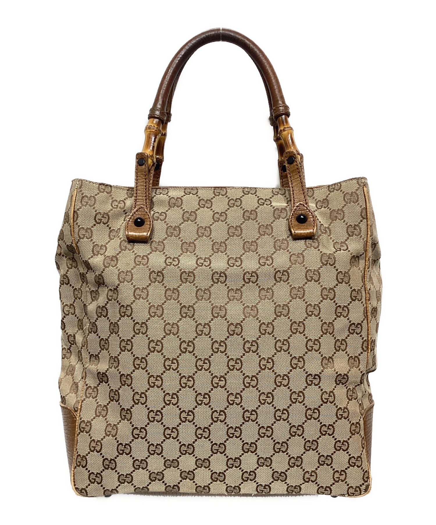 中古・古着通販】GUCCI (グッチ) バンブ-トートバッグ ブラウン 