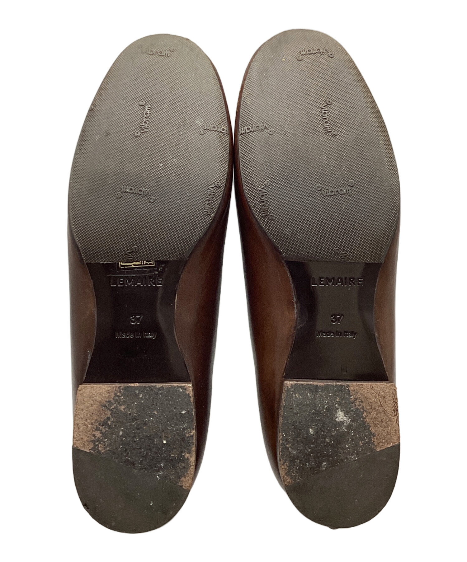 【新品未使用】LEMAIRE レザー　フラット　シューズ 中古・古着通販】LEMAIRE (ルメール) レザーVカットフラットシューズ