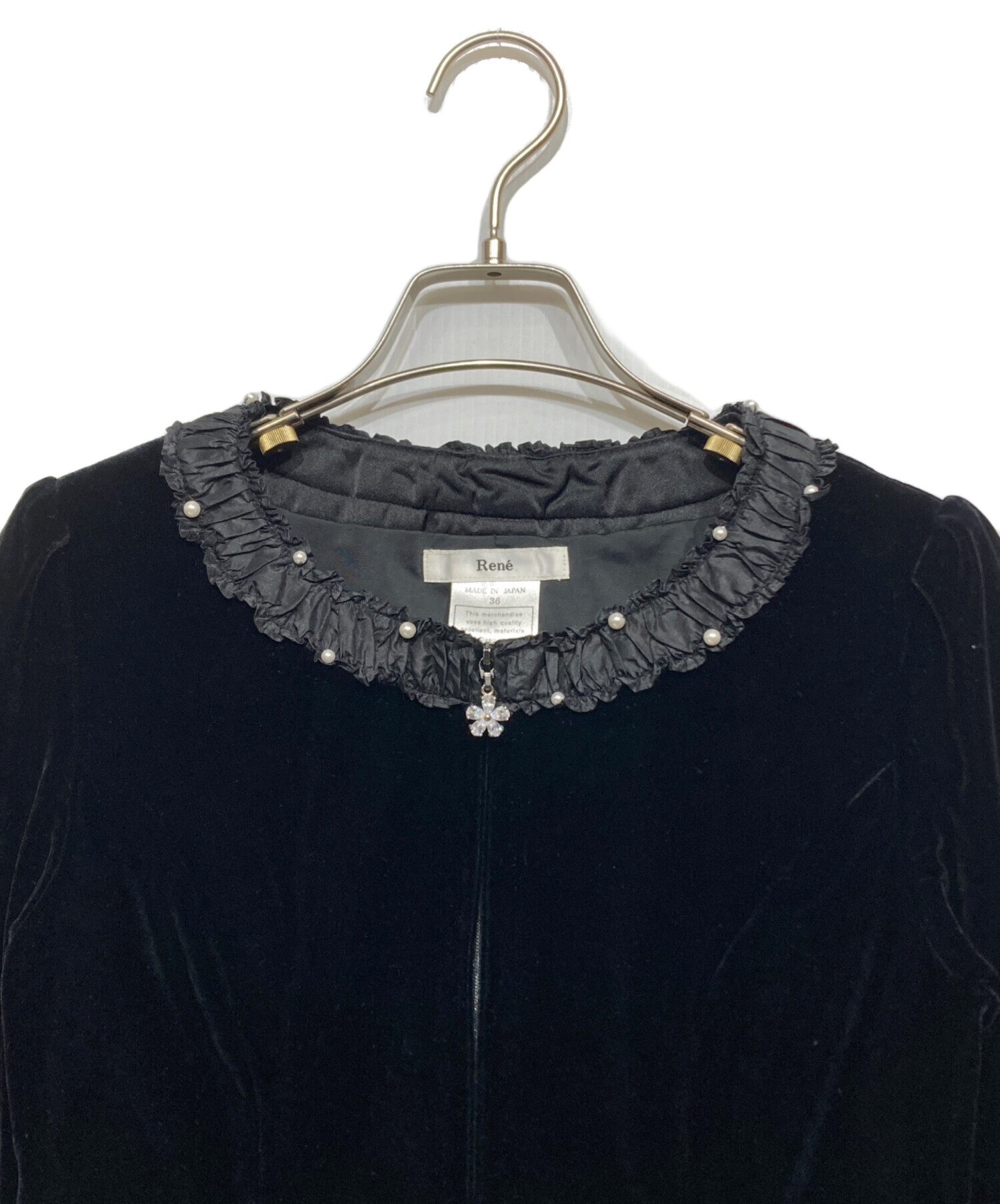 Rene ルネ ジャケット 中古・古着通販】Rene (ルネ) ベルベットジップ 