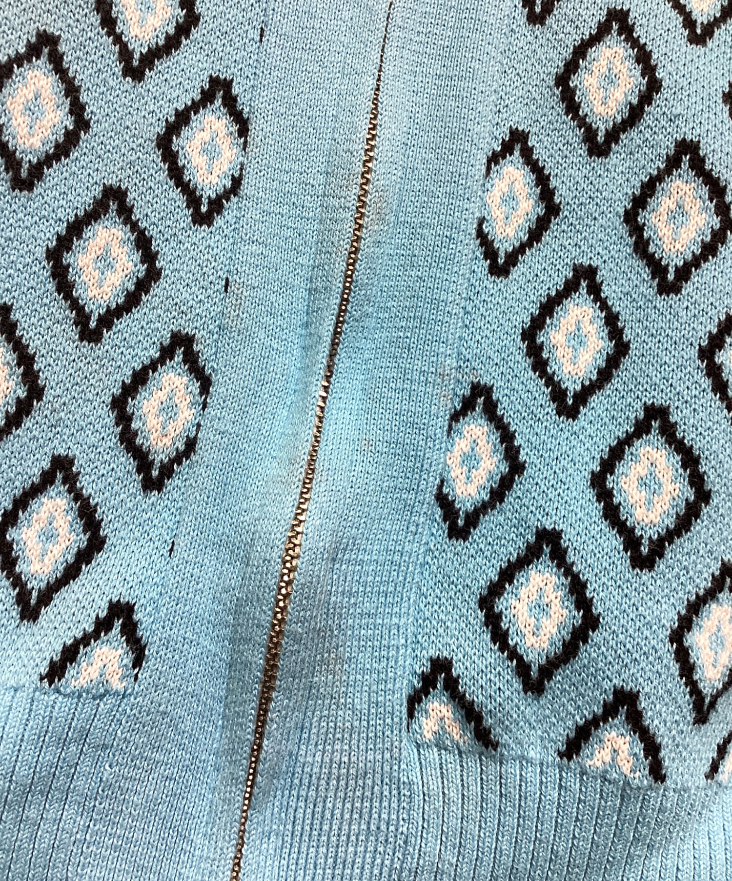 中古・古着通販】TTT MSW (ティー) Diamond Knit Polo ブルー サイズ:M