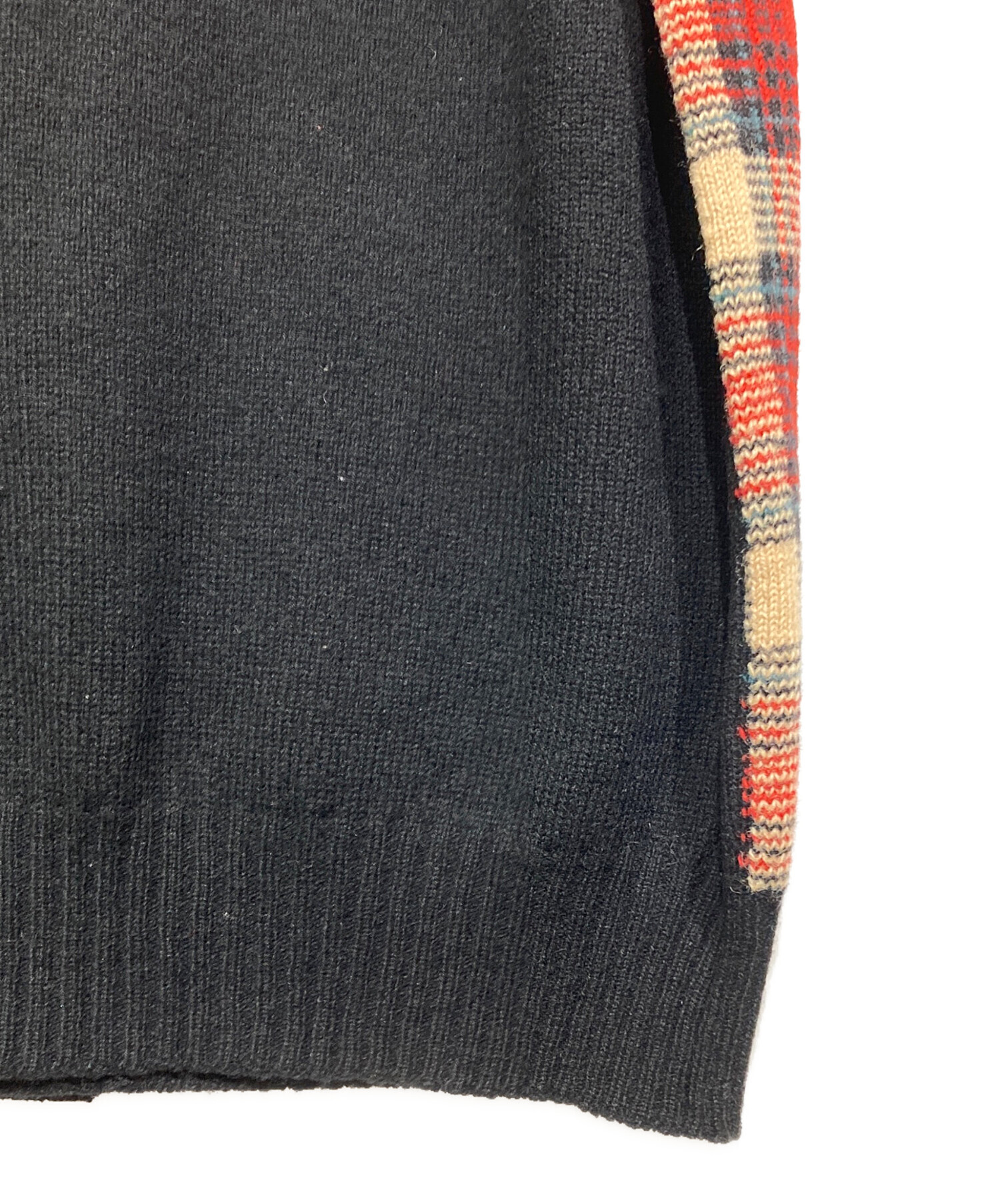 中古・古着通販】RRL (ダブルアールエル) チェックニットベスト レッド