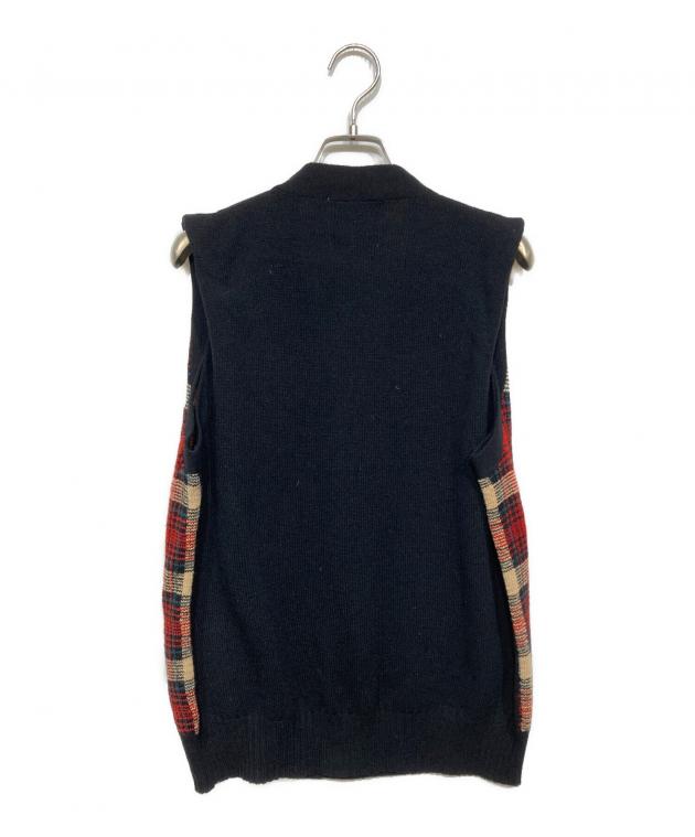 中古・古着通販】RRL (ダブルアールエル) チェックニットベスト レッド