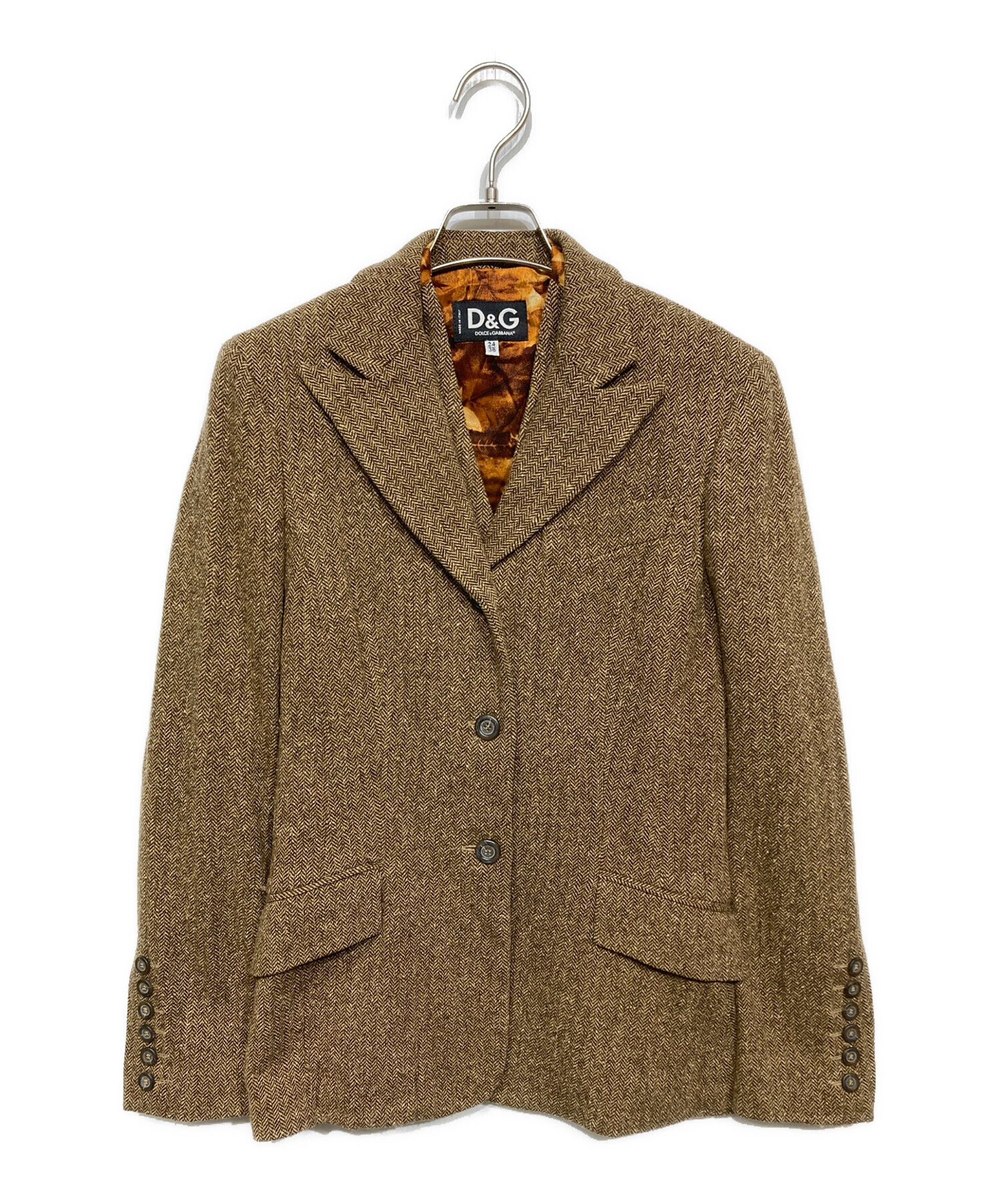 DOLCE & GABBANA ブラウン テーラードジャケット 中古・古着通販】DOLCE & GABBANA (ドルチェ＆ガッバーナ) テーラード