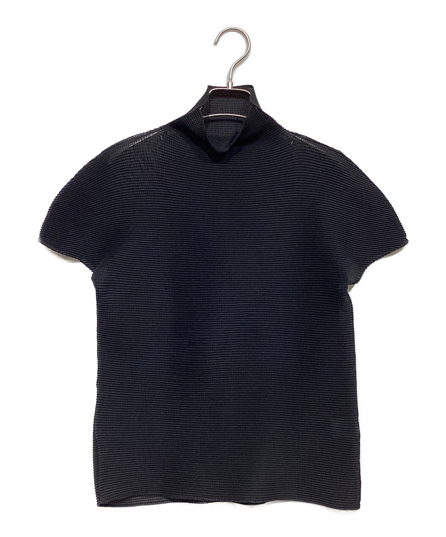 me issey miyakeハイネックカットソー 長袖 黒 花柄 ちびぞう様専用です】【me ISSEY MIYAKE】ハイネックカットソー