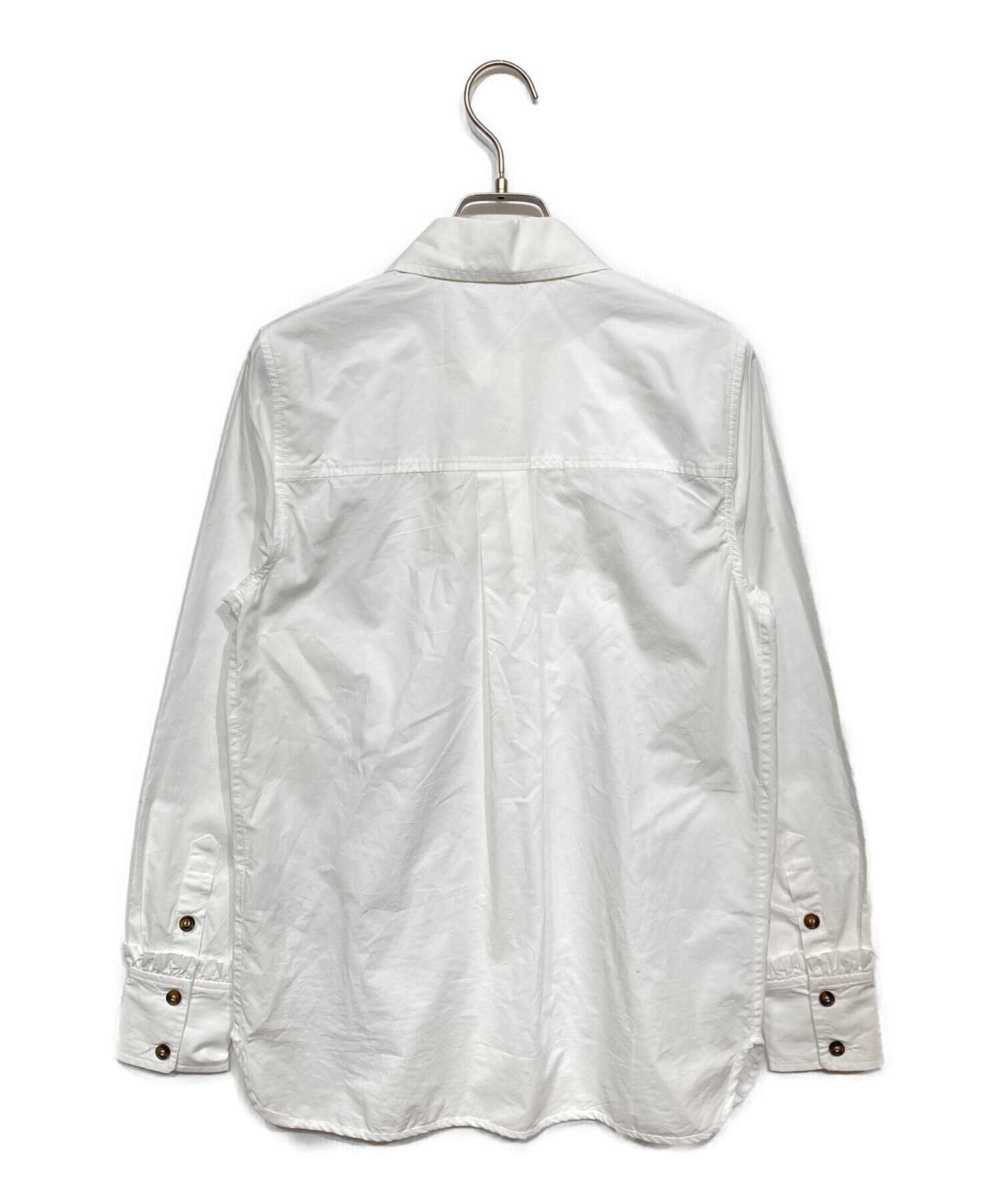 中古・古着通販】Ganni (ガニー) フロントフリルシャツ ホワイト