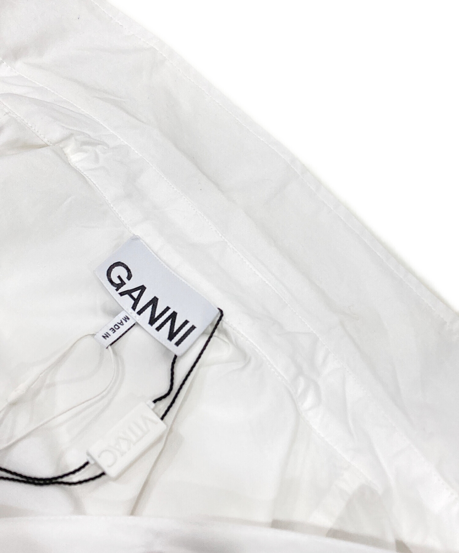 中古・古着通販】Ganni (ガニー) フロントフリルシャツ ホワイト 