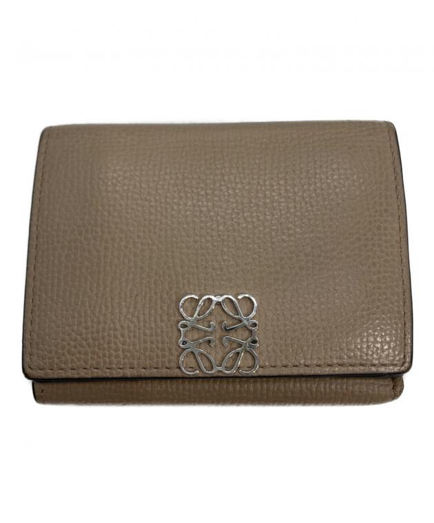 【未使用級】 現行 LOEWE ロエベ トライフォールドウォレット アナグラム 中古・古着通販】LOEWE (ロエベ) アナグラム トライフォールド