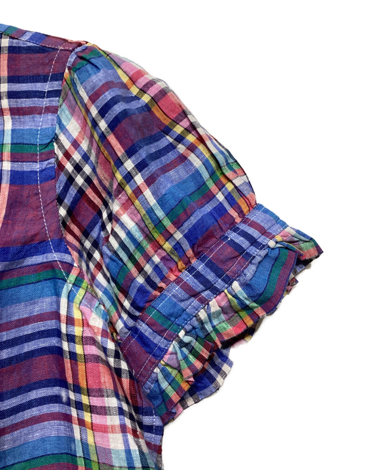 Ralph Lauren - アメリカ購入　新品未使用ラルフローレン　美ラインチェックシャツ 中古・古着通販】POLO RALPH LAUREN (ポロ・ラルフローレン) フリル