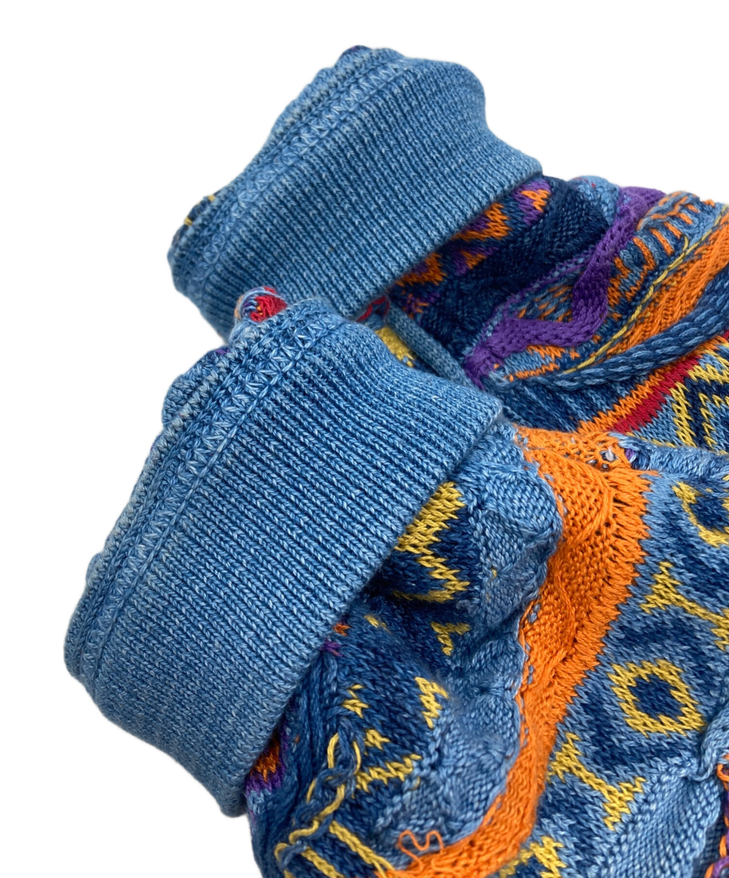 中古・古着通販】Coogi (クージー) 3Dニット ブルー サイズ:SS