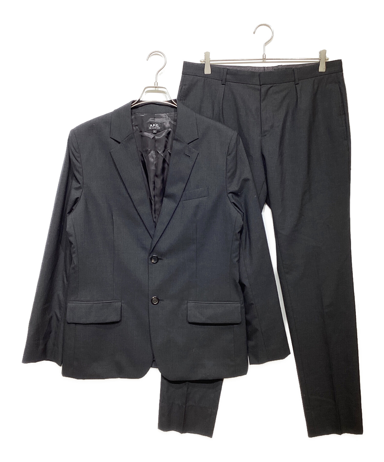 A.P.C.メンズスーツ 中古・古着通販】A.P.C. (アーペーセー) セットアップスーツ グレー