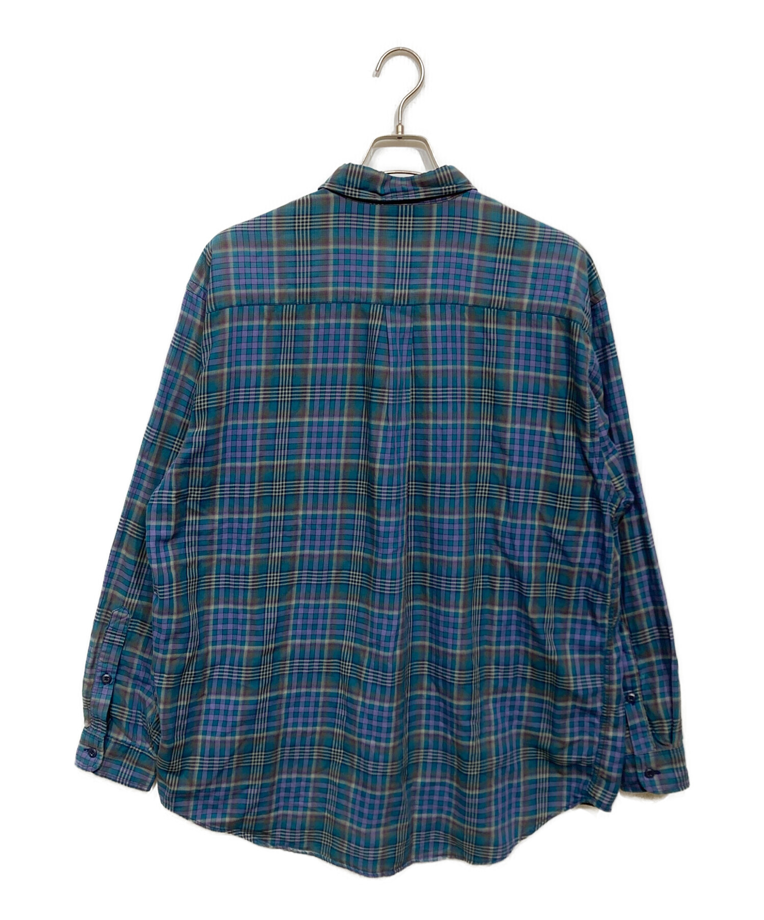 ポルトガル製 patagonia チェックシャツ XL ネイビー系 パタゴニア 中古・古着通販】Patagonia (パタゴニア) チェックシャツ ブルー