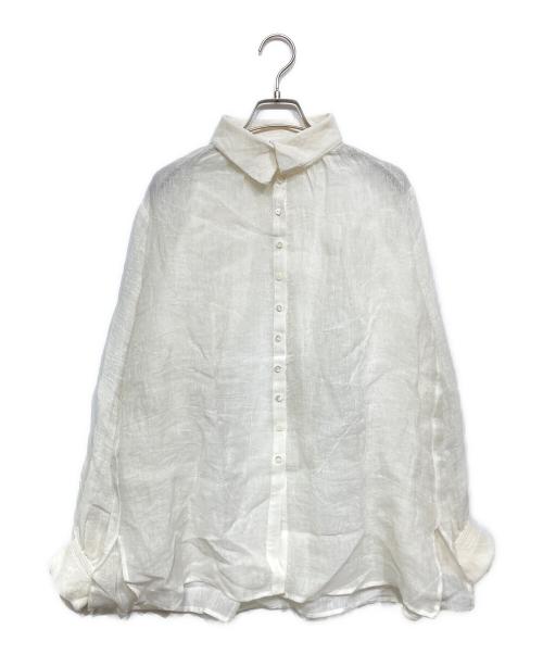 中古・古着通販】yunahica (ユナヒカ) リネンフリルブラウス ホワイト