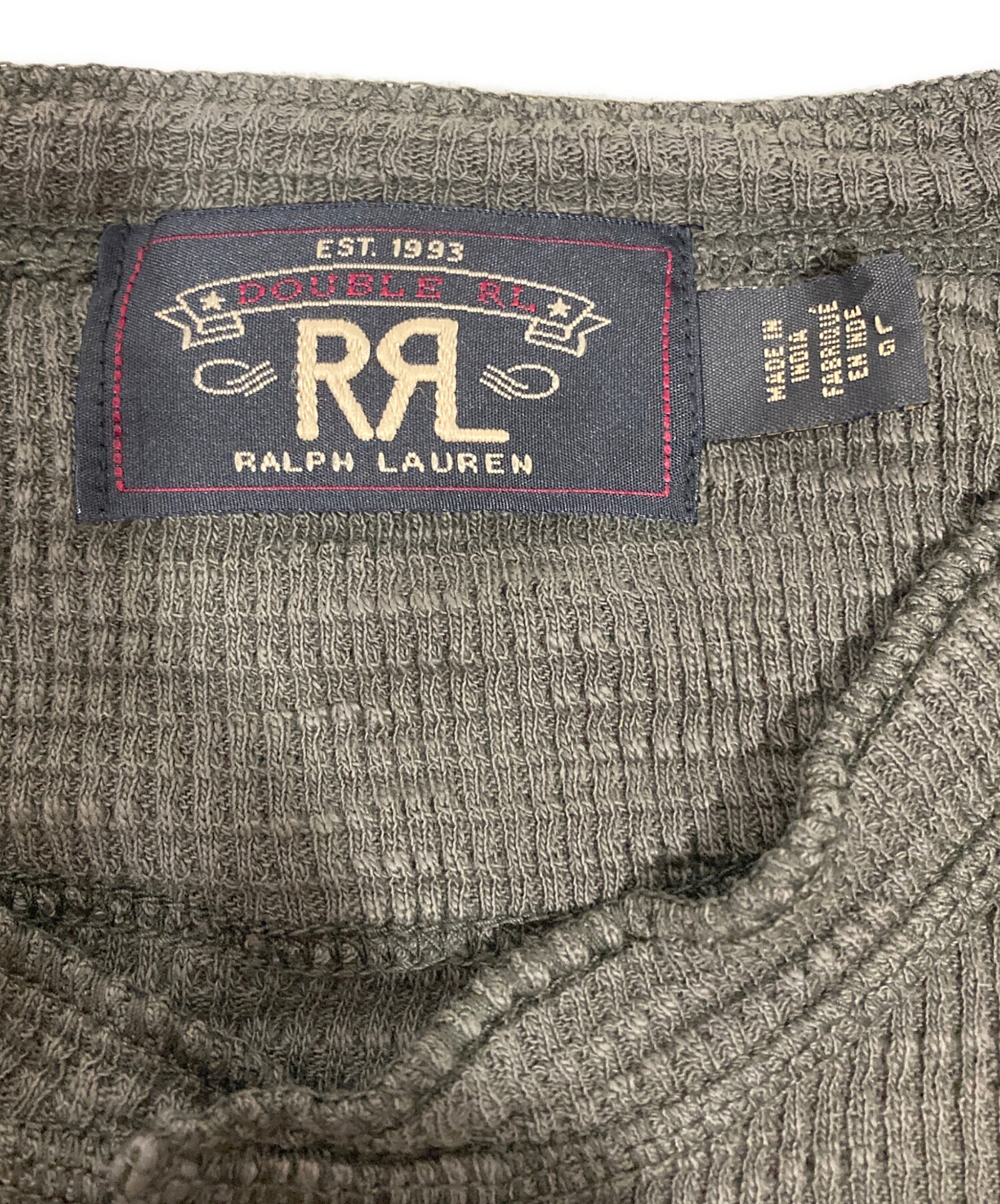 中古・古着通販】RRL (ダブルアールエル) ヘンリーネックカットソー