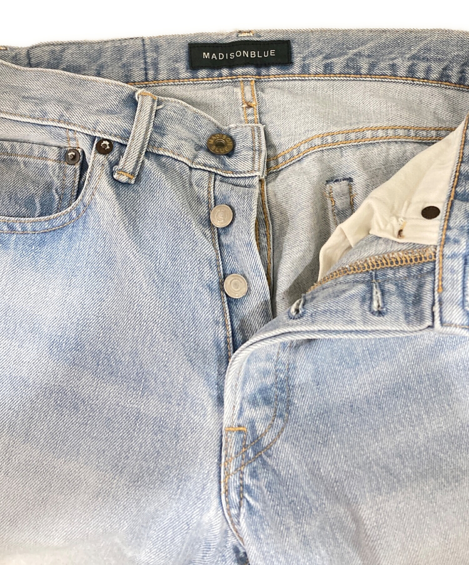 MADISONBLUE ダメージデニムパンツ 00(XS) 中古・古着通販】MADISON BLUE (マディソンブルー) ダメージ加工デニム