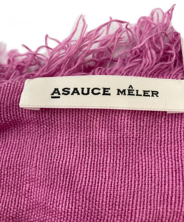 中古・古着通販】ASAUCE MELER (アソースメレ) リネンストール ピンク