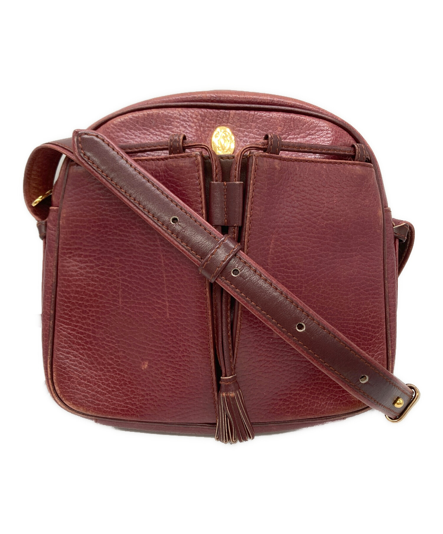 中古　カルティエショルダーバッグ 中古・古着通販】Cartier (カルティエ) ショルダーバッグ レッド
