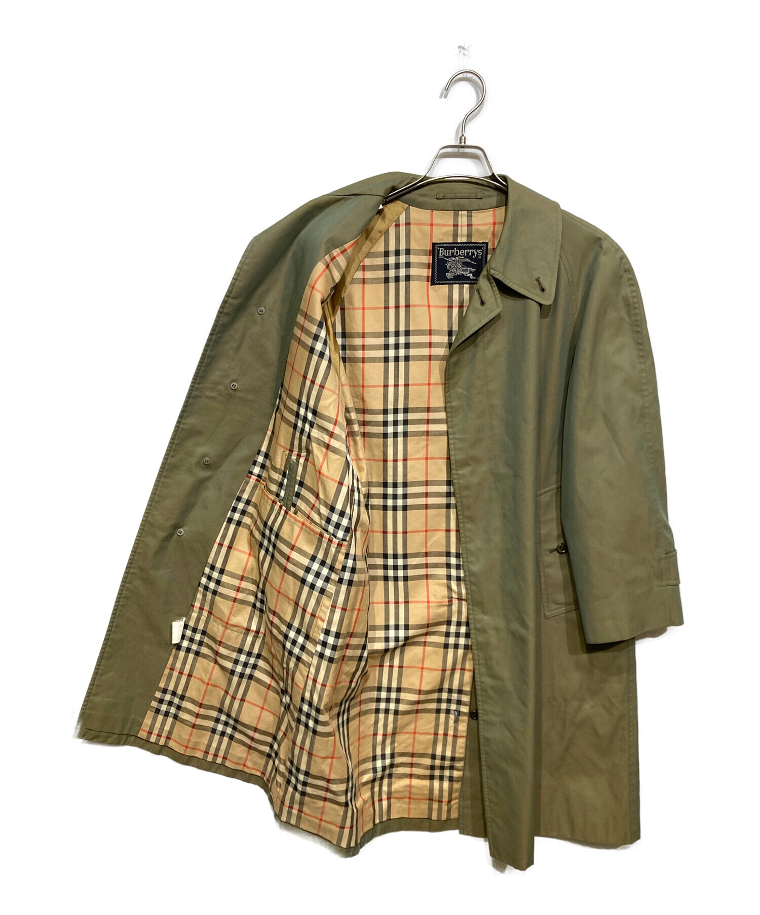 バーバリーズ/玉虫バルマカーンコート/玉蟲ステンカラー/裏地ノヴァチェック 中古・古着通販】Burberry's (バーバリーズ) 裏ノヴァチェック玉蟲