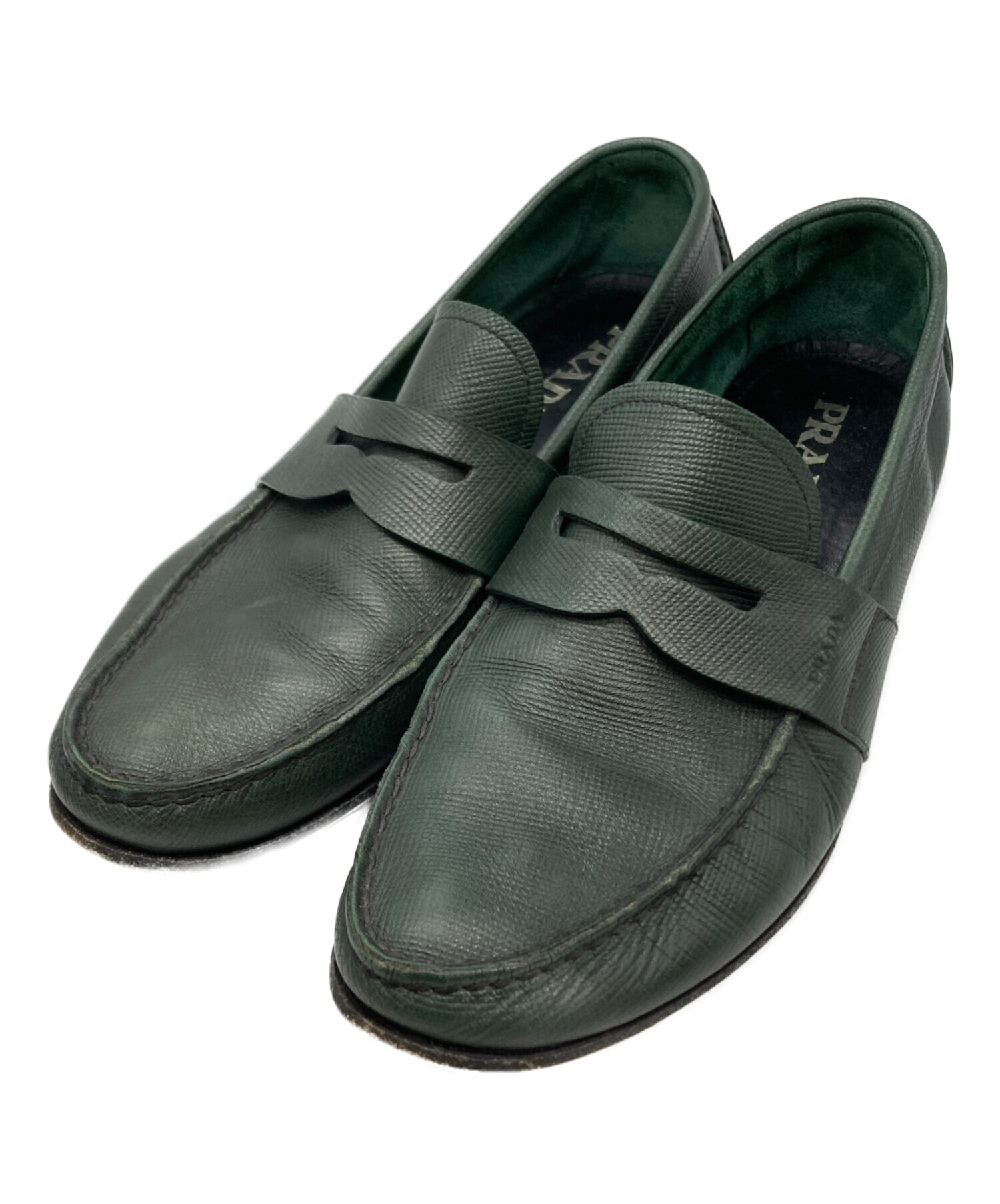 中古・古着通販】PRADA (プラダ) SAFFIANO PENNY LOAFER（サフィアーノ