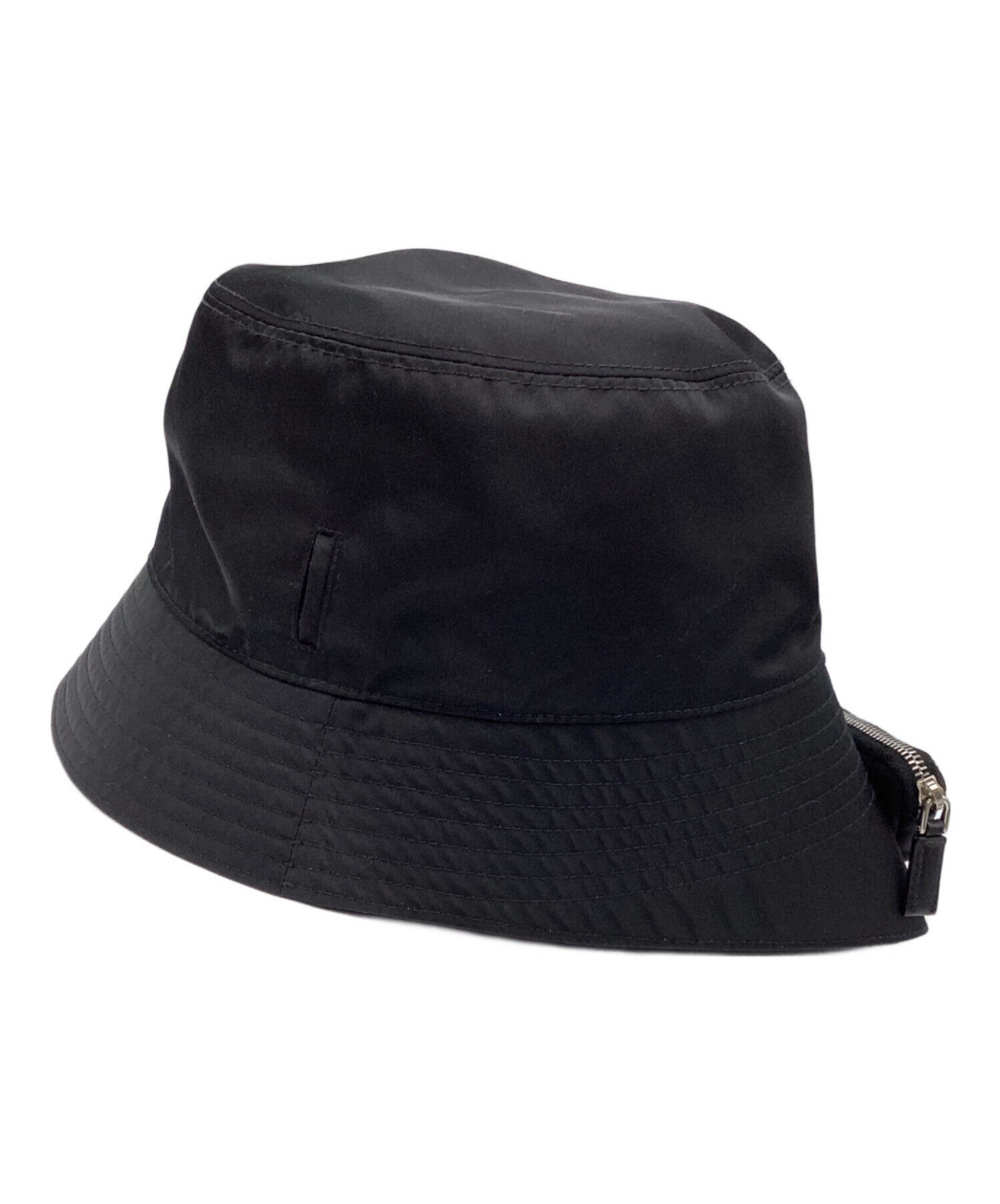 未使用級✨プラダ バケットハット トライアングル ナイロン ブラック XLサイズ 中古・古着通販】PRADA (プラダ) トライアングルロゴ Re-Nylon