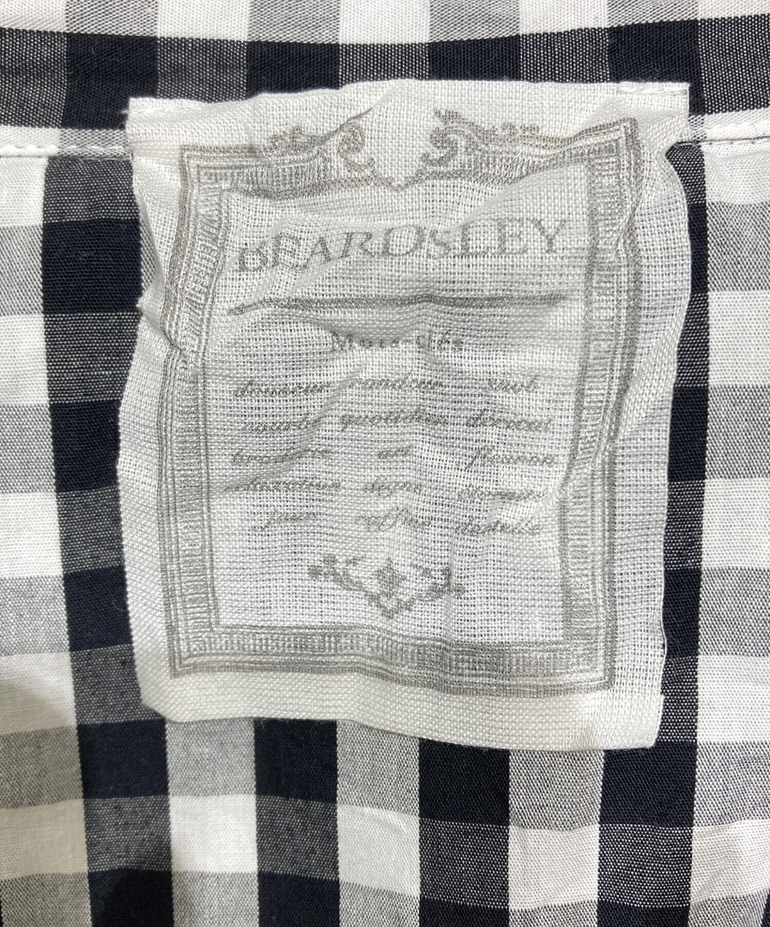 中古・古着通販】BEARDSLEY (ビアズリー) ギンガムワッシャーシャツ
