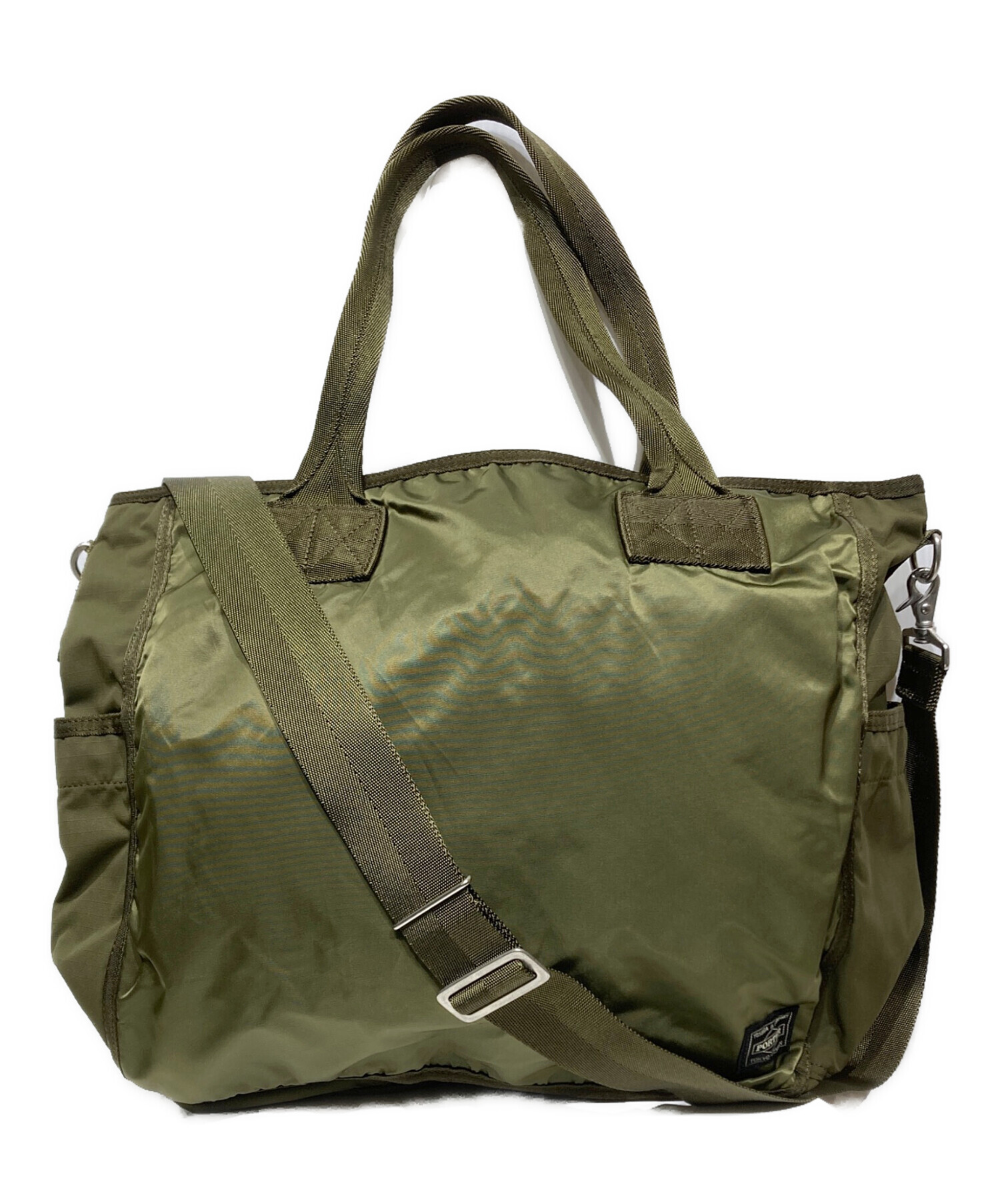 PORTER オリーブグリーン バッグ中古品30年位前の物 中古・古着通販】PORTER (ポーター) FRAME 2WAY TOTE BAG オリーブ