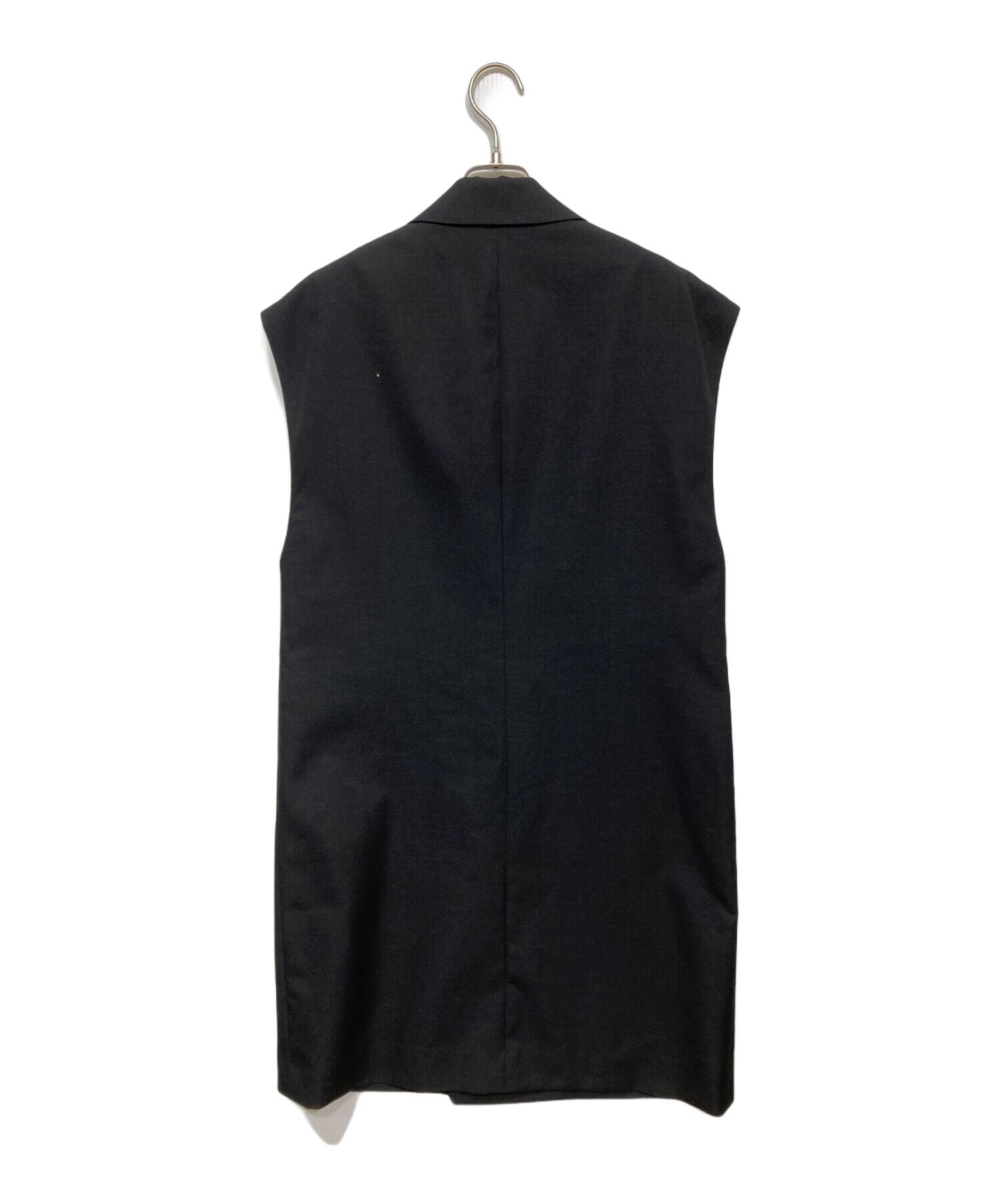 中古・古着通販】LOEFF (ロエフ) ロングジレ ブラック｜ブランド・古着