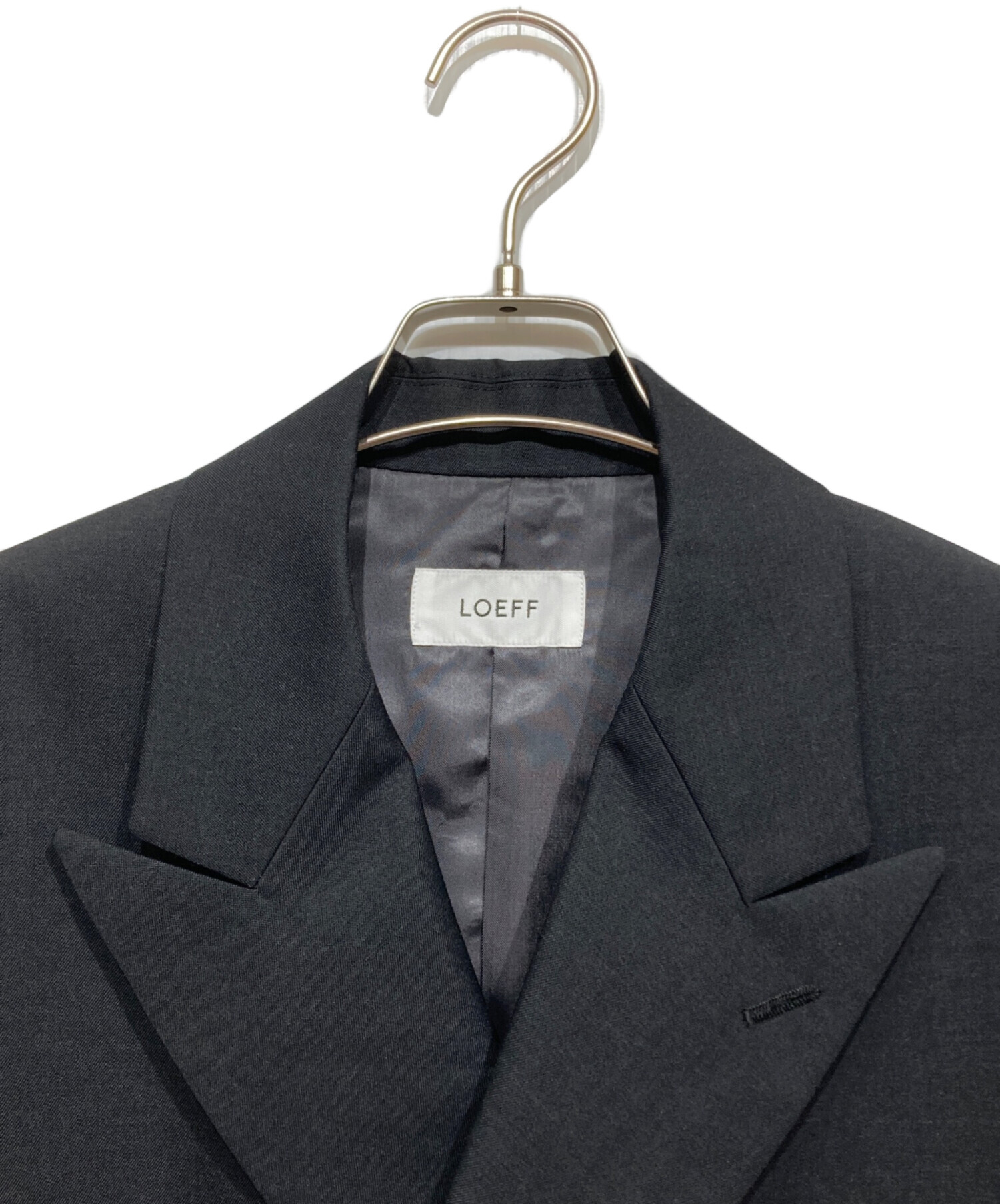 中古・古着通販】LOEFF (ロエフ) ロングジレ ブラック｜ブランド・古着
