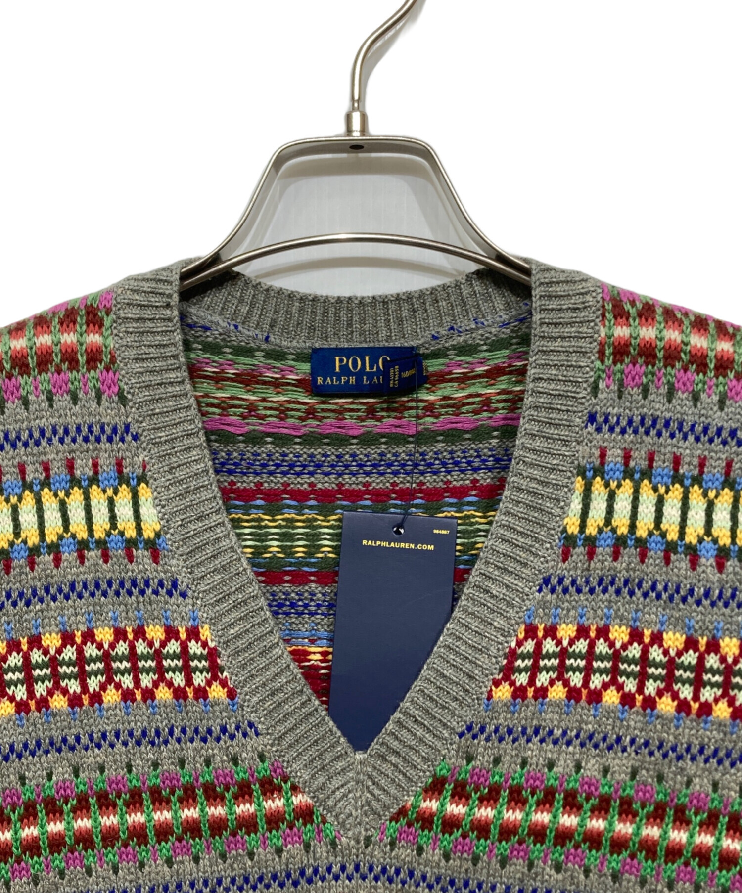 ラルフローレン：未使用【XL／ジャガード×フェアアイル柄】カシミヤ混ニットベスト 中古・古着通販】POLO RALPH LAUREN (ポロ・ラルフローレン) カシミヤ