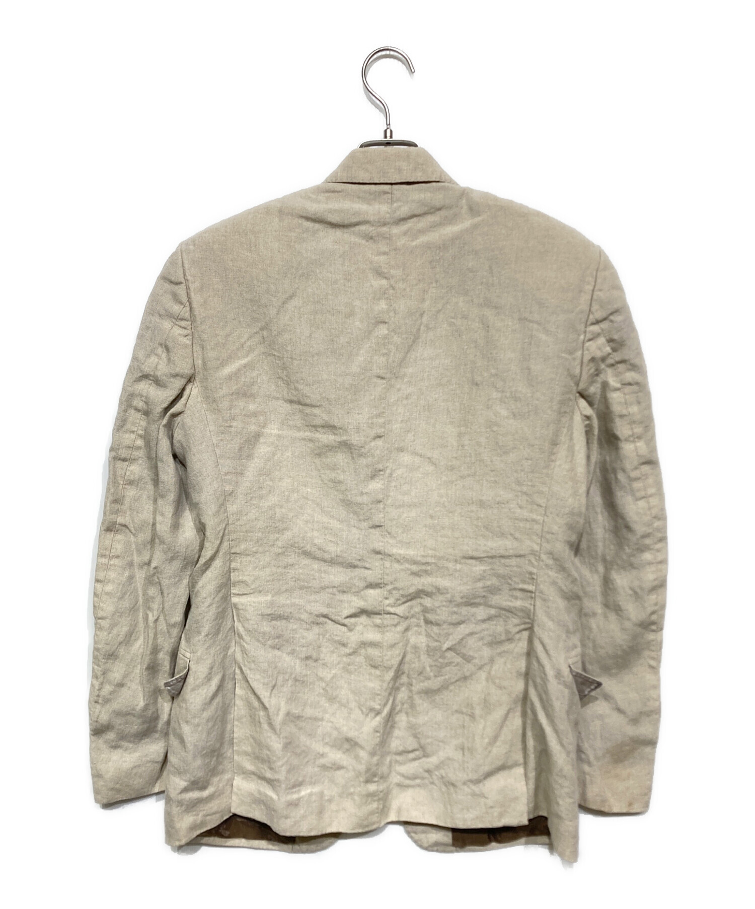 中古・古着通販】ETRO (エトロ) リネンテーラードジャケット ベージュ