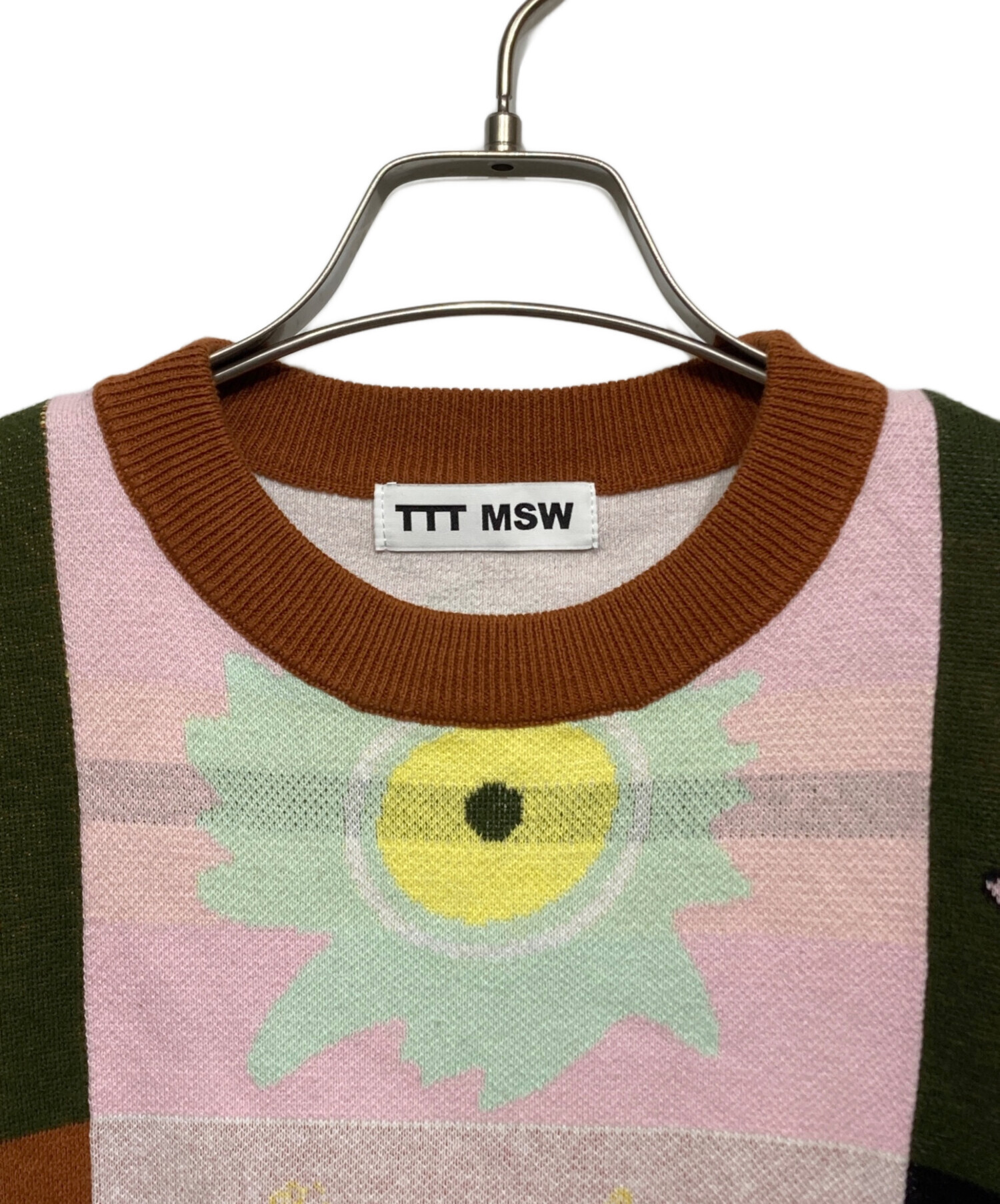 中古・古着通販】TTT MSW (ティー) Patchwork Pullover Cotton Knit