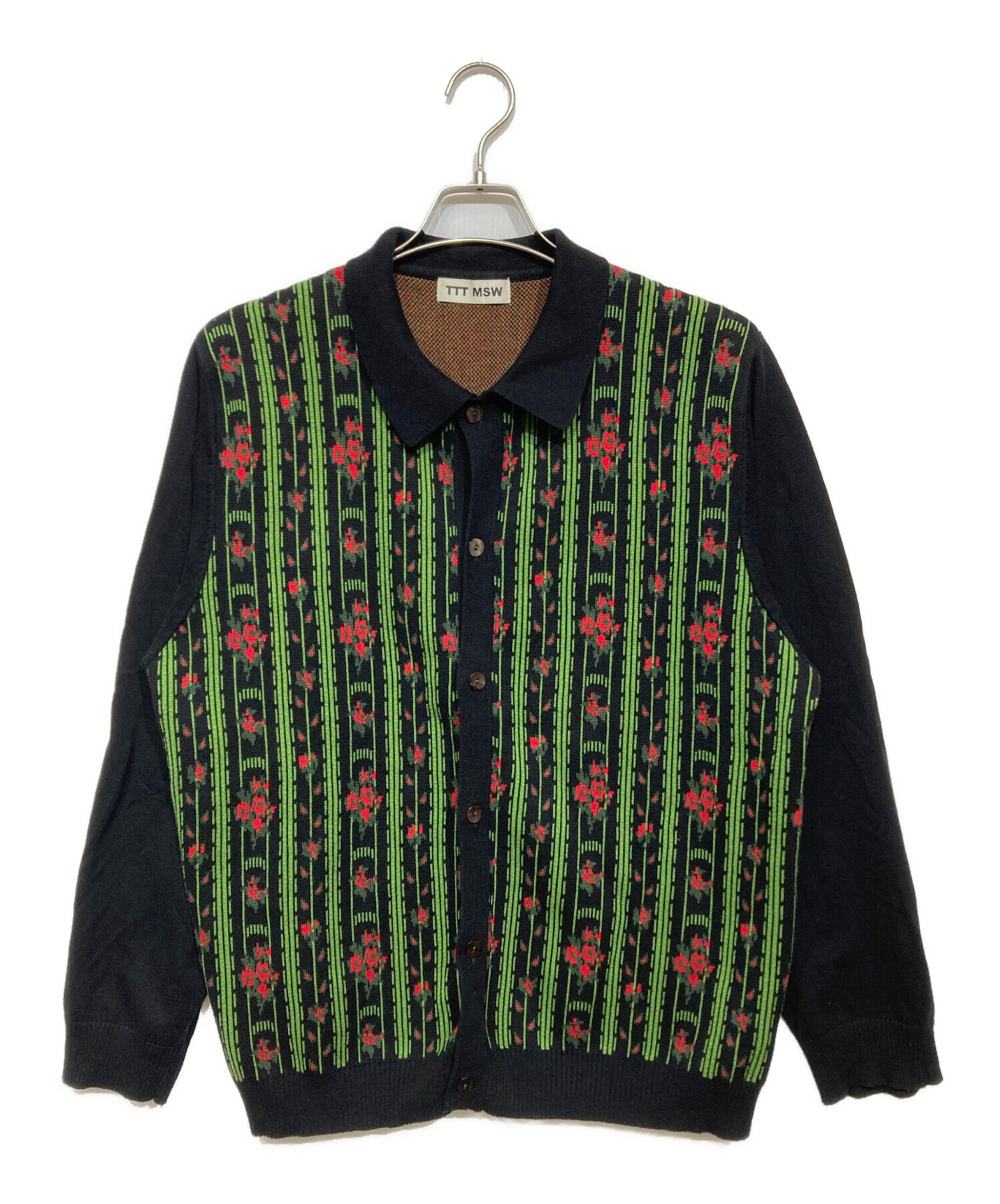 中古・古着通販】TTT MSW (ティー) Flower Jacquard Knit Cardigan
