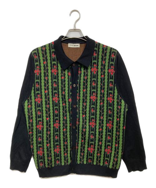 TTT MSW 花柄カーディガン 中古・古着通販】TTT MSW (ティー) Flower Jacquard Knit Cardigan