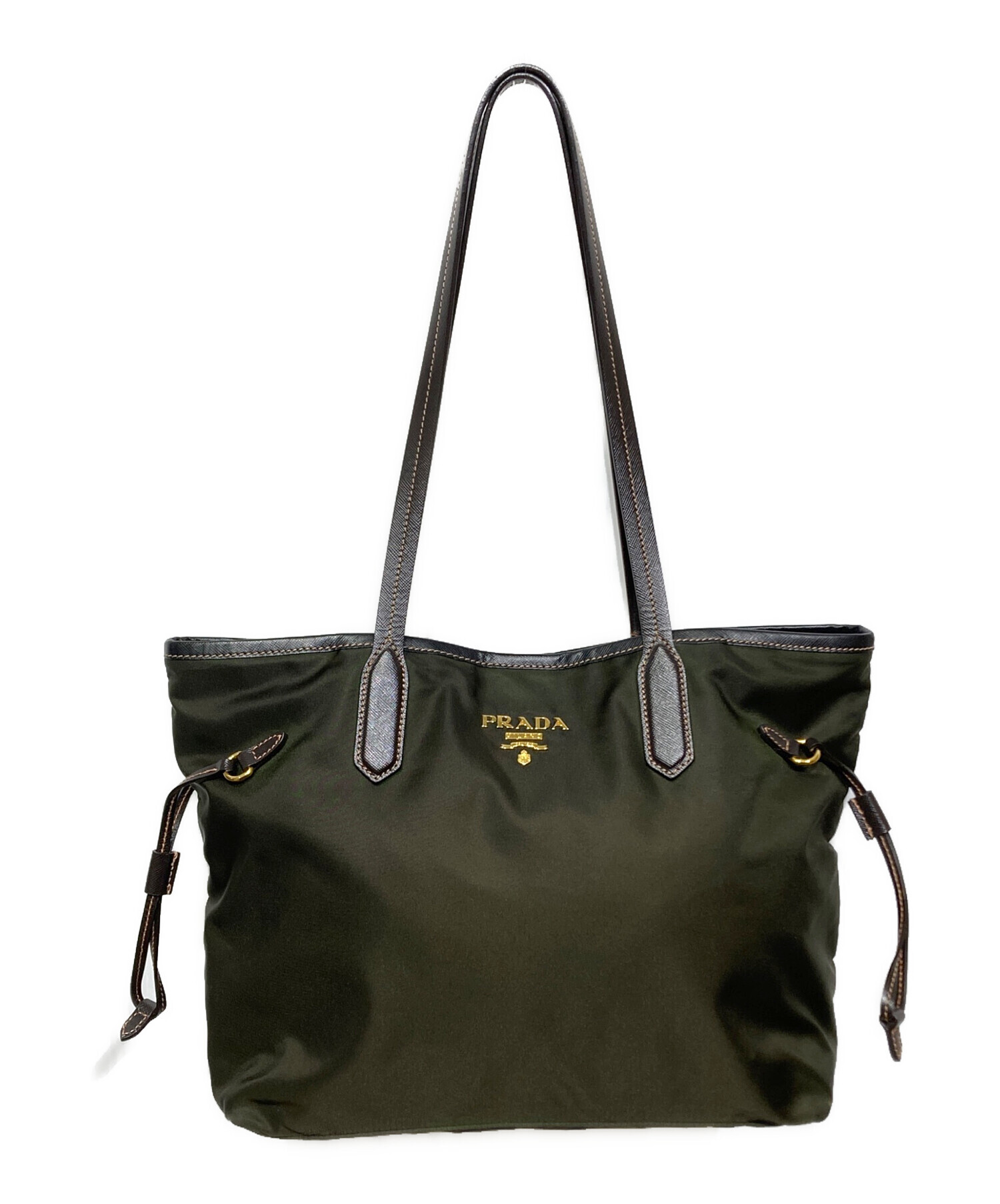 中古・古着通販】PRADA (プラダ) ナイロン×レザー トートバッグ