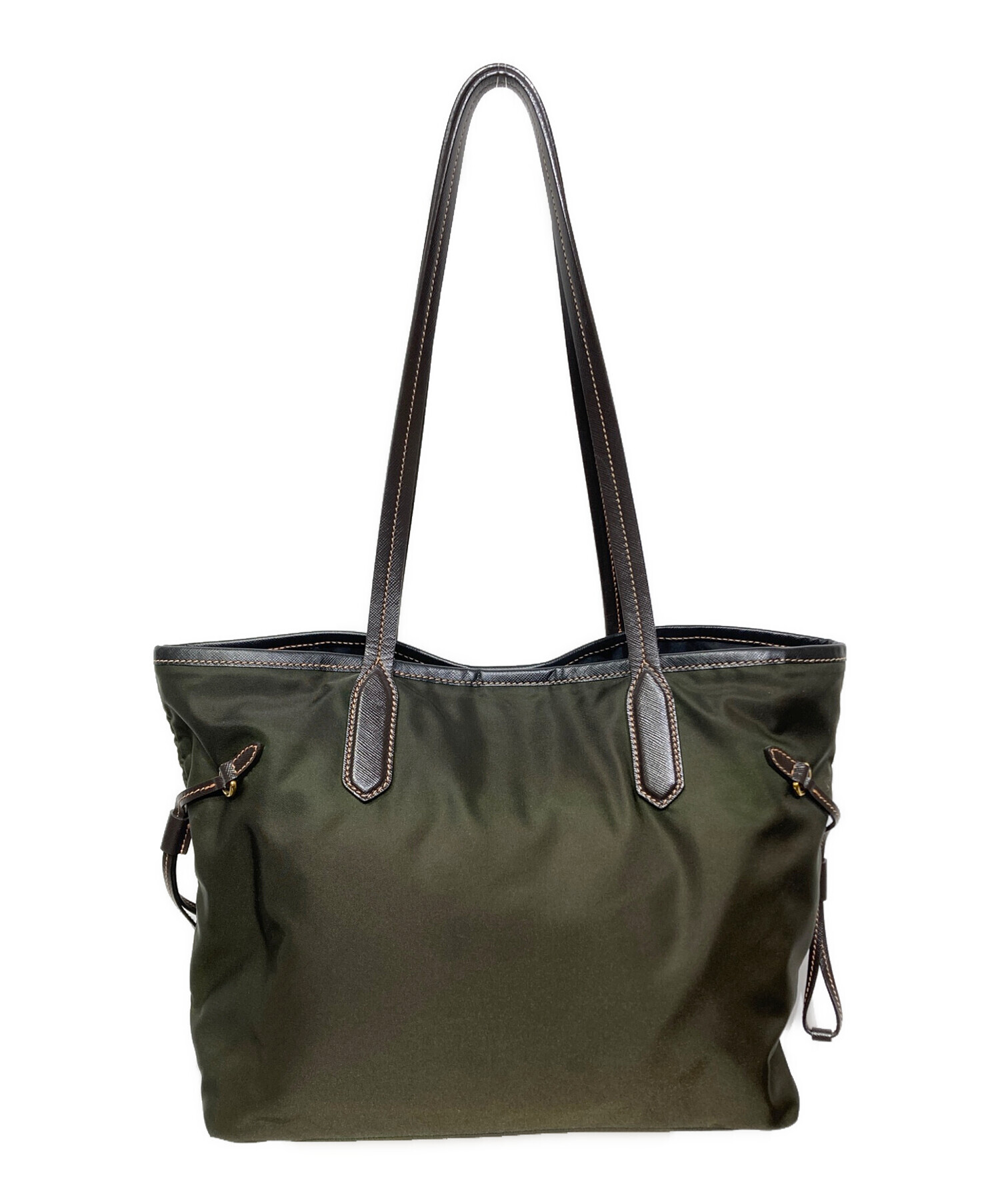 中古・古着通販】PRADA (プラダ) ナイロン×レザー トートバッグ