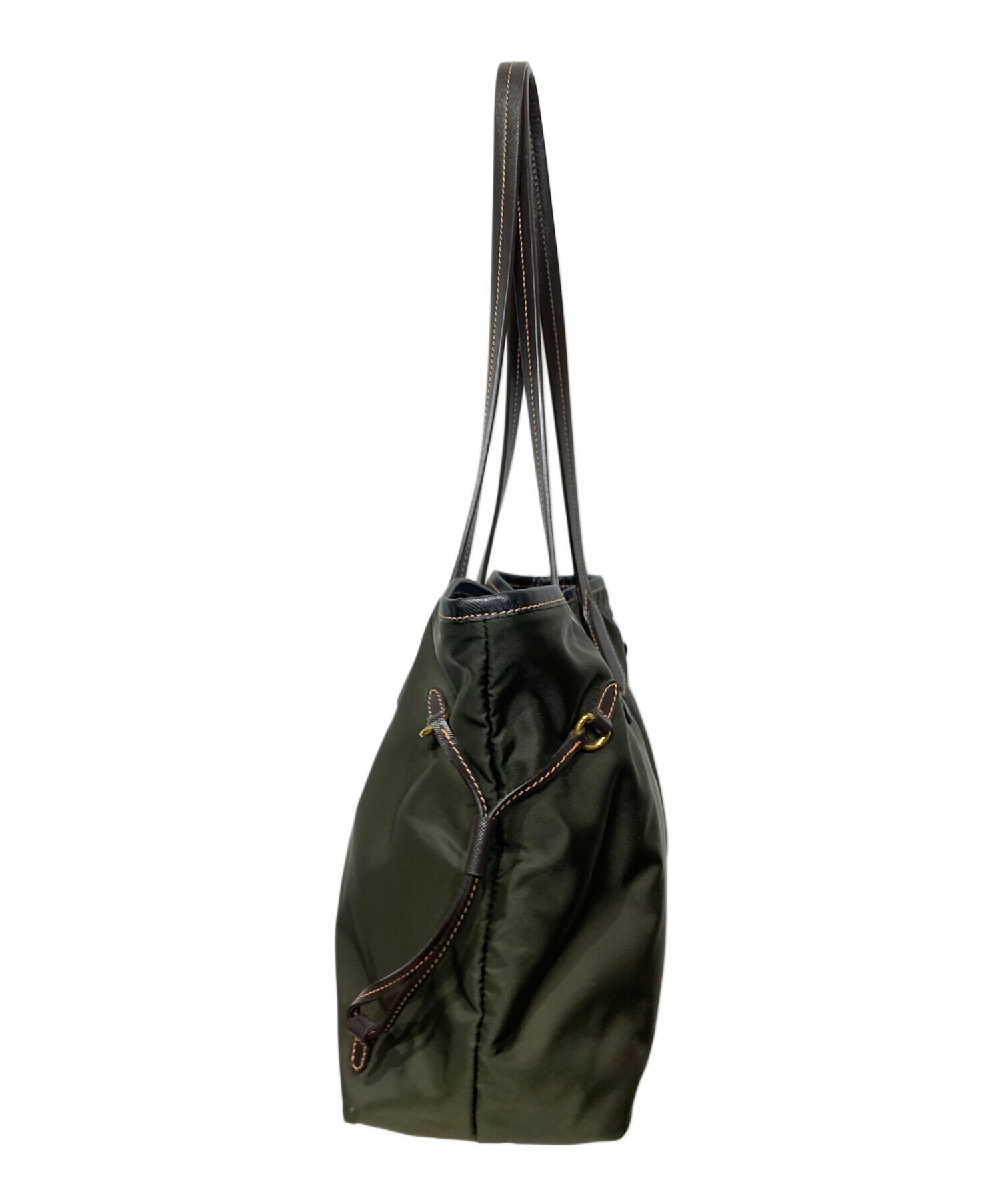 中古・古着通販】PRADA (プラダ) ナイロン×レザー トートバッグ