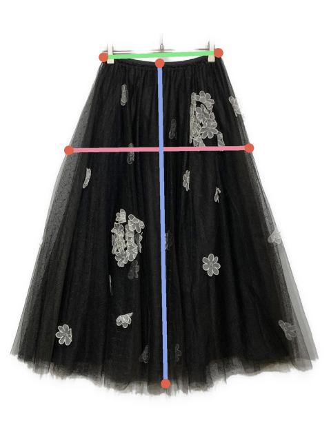 花柄 チュール フレアスカート RED valentino 中古・古着通販】RED VALENTINO (レッドヴァレンティノ) 花柄チュール