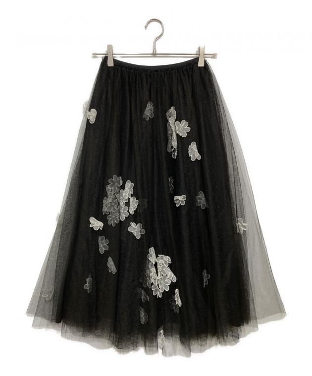 花柄 チュール フレアスカート RED valentino 中古・古着通販】RED VALENTINO (レッドヴァレンティノ) 花柄チュール