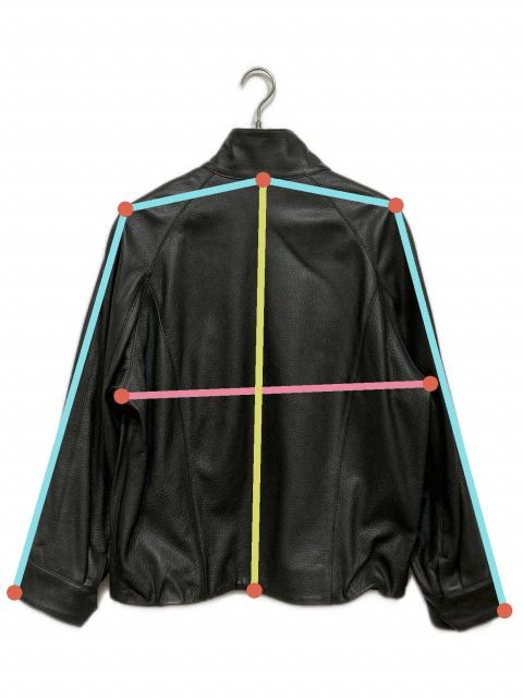 レザージャケット LIDNM VINTAGE GOAT RIDING BLOUSON 中古・古着通販】LIDnM (リドム) VINTAGE GOAT RIDING BLOUSON グレー