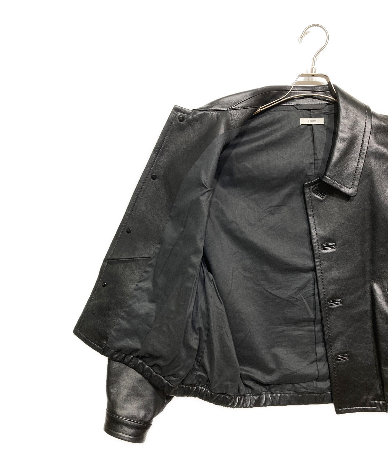 中古・古着通販】LIDnM (リドム) LEATHER SHORT BLOUSON ブラック