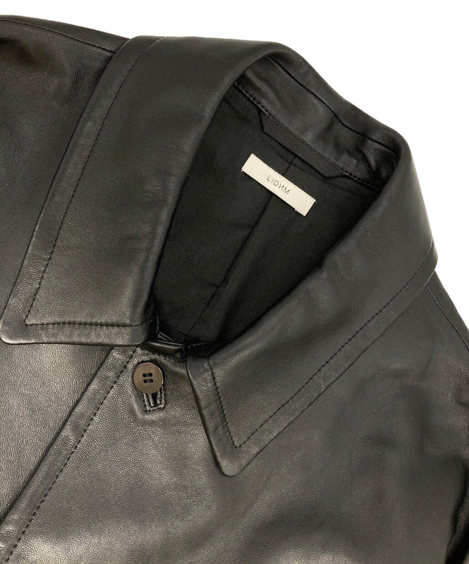中古・古着通販】LIDnM (リドム) LEATHER SHORT BLOUSON ブラック