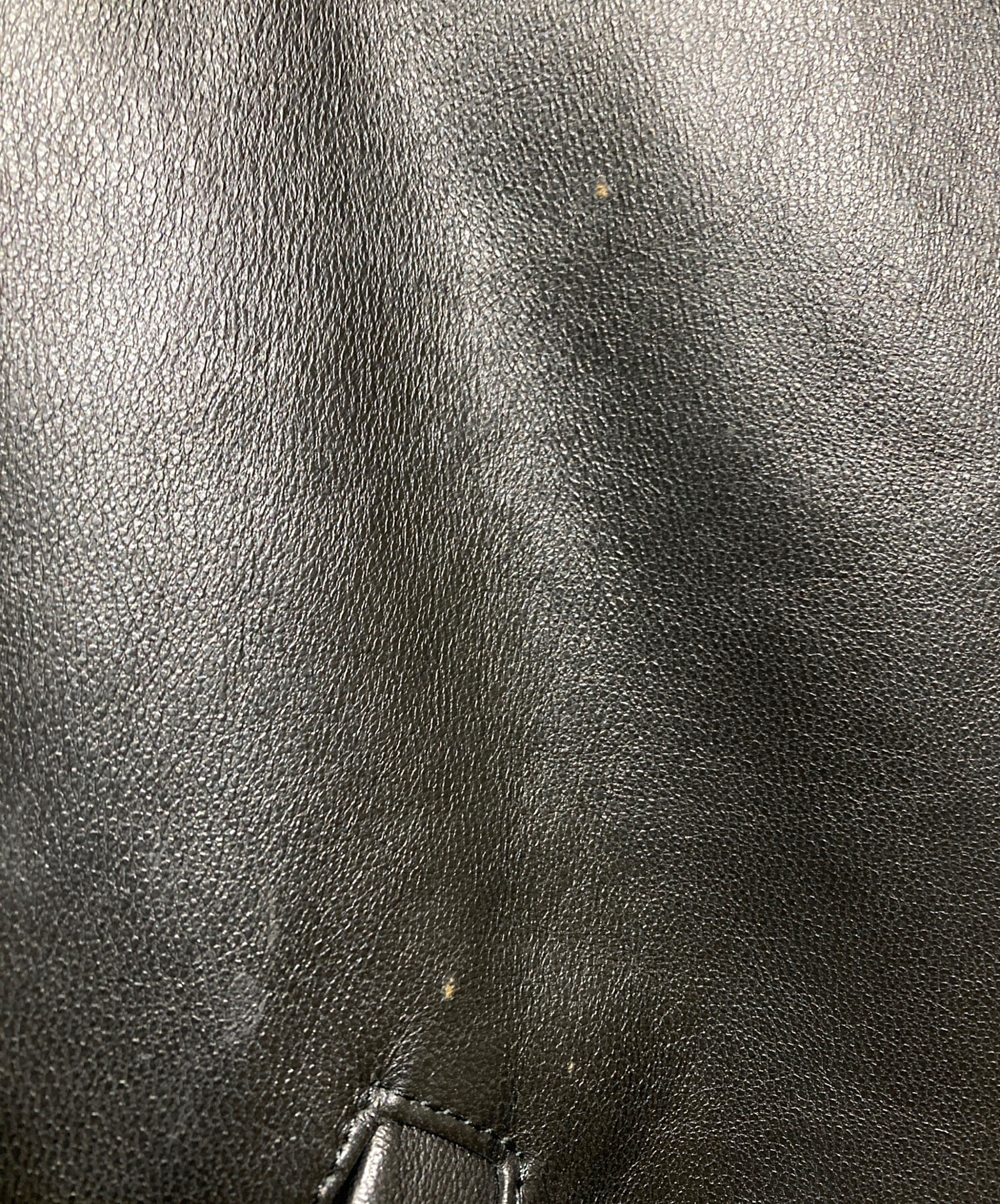 中古・古着通販】LIDnM (リドム) LEATHER SHORT BLOUSON ブラック