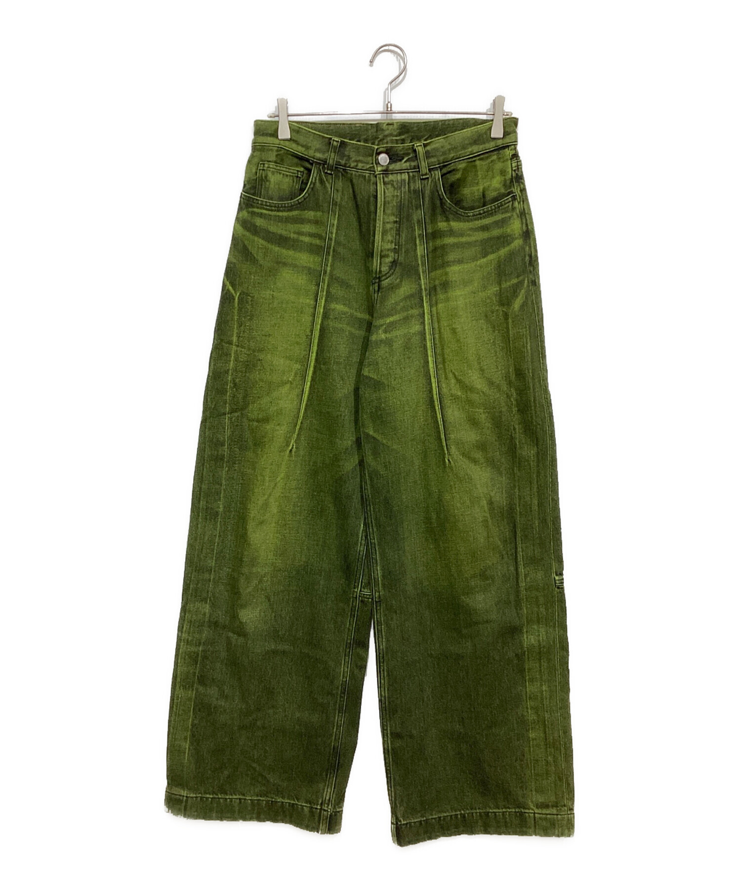 サブレーションズ SUBLATIONS 【 WIDE SEAM DENIM BAGGY PANTS S111412 】 コーティング デニム パンツ　38705 中古・古着通販】SUBLATIONS (サブレーションズ) WIDE SEAM DENIM